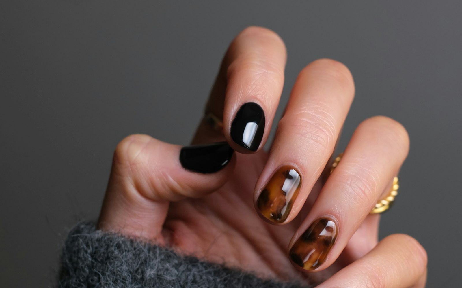 Manicure with nail polish